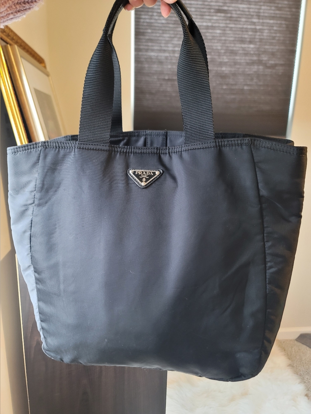 Prada Milano Tote Bag Tessuto Nylon Women Black